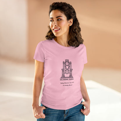 Cotton Tee - Delusional Queen Ruling since 1978 - Funny Women's Shirt - In Love With Trees