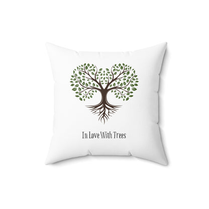 Square Pillow - In Love With Trees Decorative Cushion - In Love With Trees