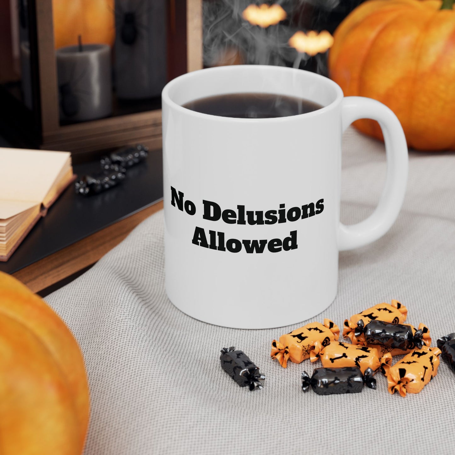 Reality King Ceramic Mug – No Delusions Allowed